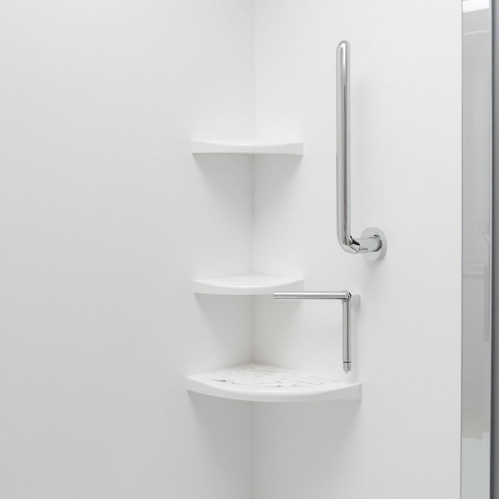 Corner Shower Caddy with Grab Bar